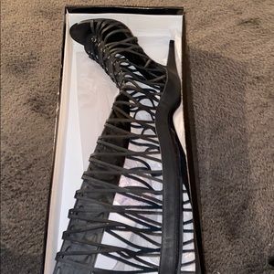Knee high Caged Gladiator Heel. 12w